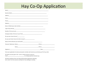 Hay Co-Op Application
